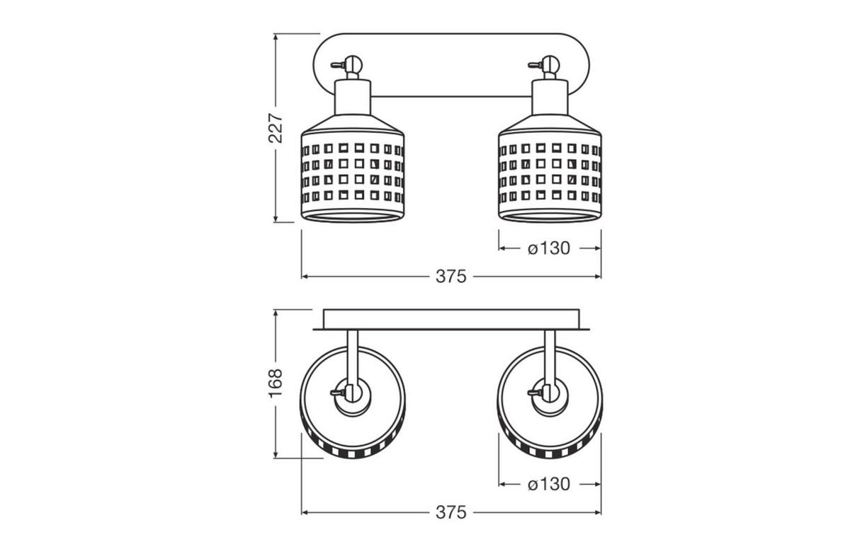 STRAHLER 37.5/16.8/22.7 cm   - Braun, Basics, Keramik/Metall (37.5/16.8/22.7cm) - Osram