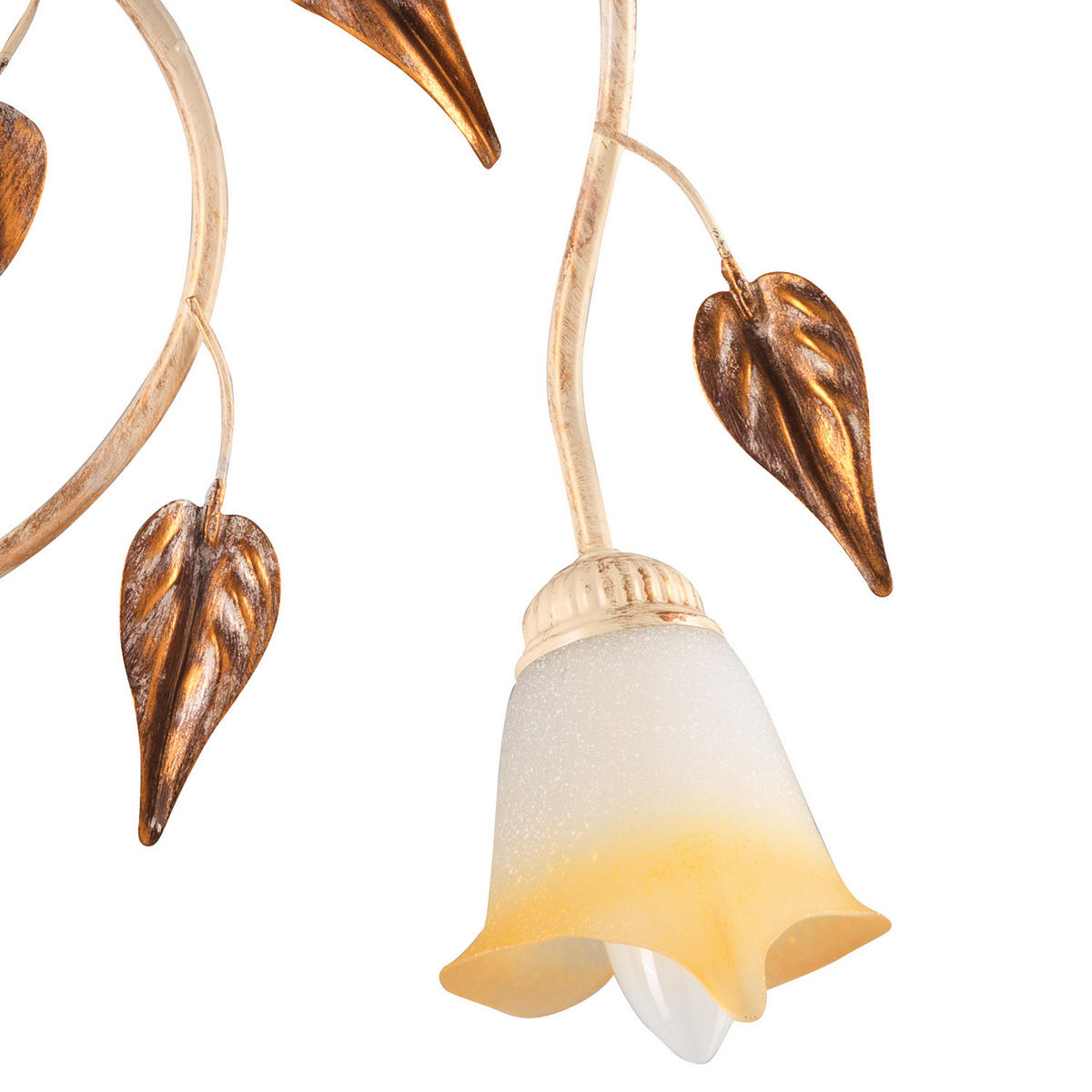 STROPNÉ SVIETIDLO, 70/70/20 cm - biela/béžová, Natur, kov/sklo (70/70/20cm)