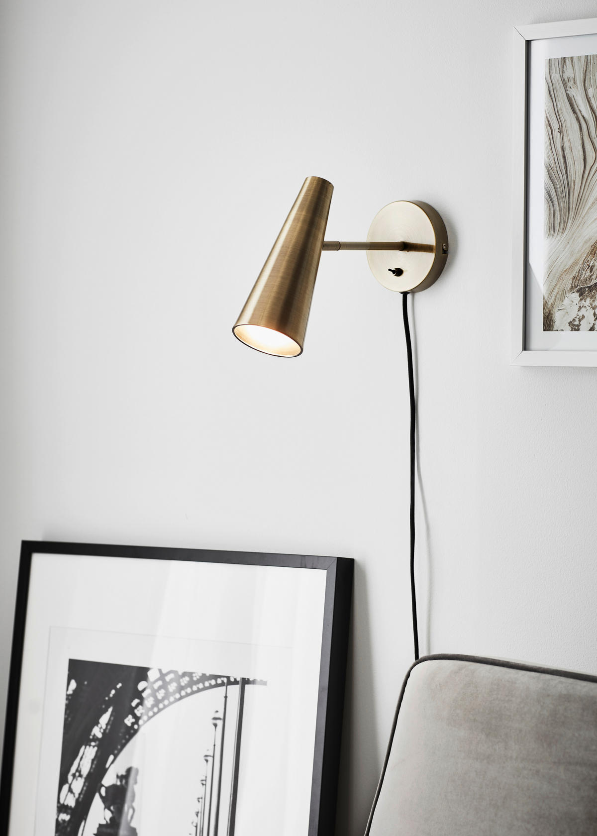 WANDLEUCHTE - Goldfarben, Basics, Metall (28/12/22cm) - Markslöjd