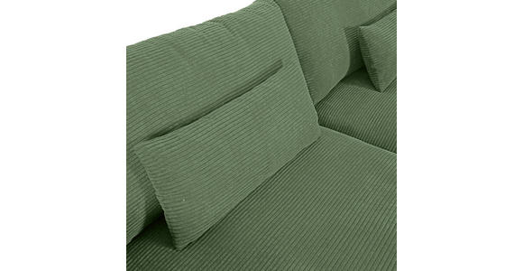 BIGSOFA Cord Olivgrün - Schwarz/Olivgrün, KONVENTIONELL, Kunststoff/Textil (260/66/115cm) - Carryhome