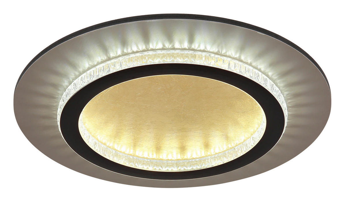 LED-DECKENLEUCHTE 35/5,5 cm   - Klar/Goldfarben, Design, Kunststoff/Metall (35/5,5cm)