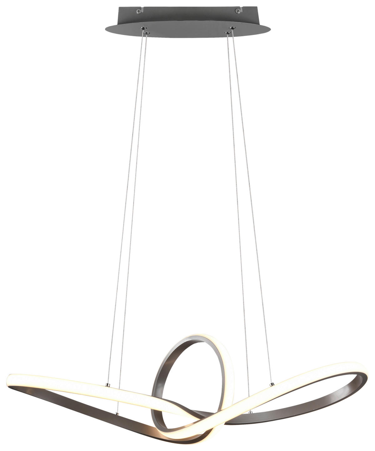LED-HÄNGLAMPA 80/150/26,5 cm  - nickelfärgad, Design, metall (80/150/26,5cm) - P & B