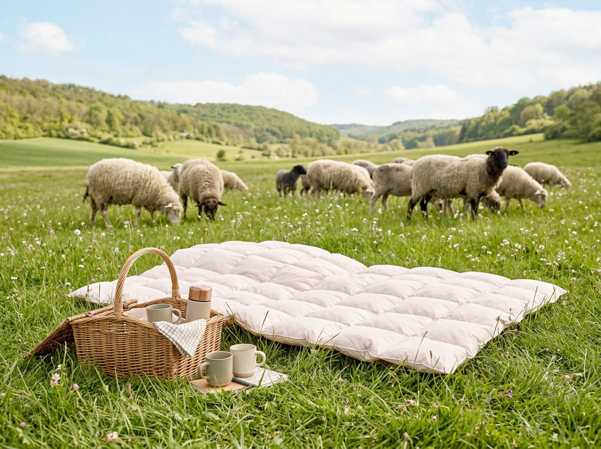 GANZJAHRESDECKE  Zirberella Wool 155/220 cm  - Weiß, Basics, Textil (155/220cm) - Billerbeck