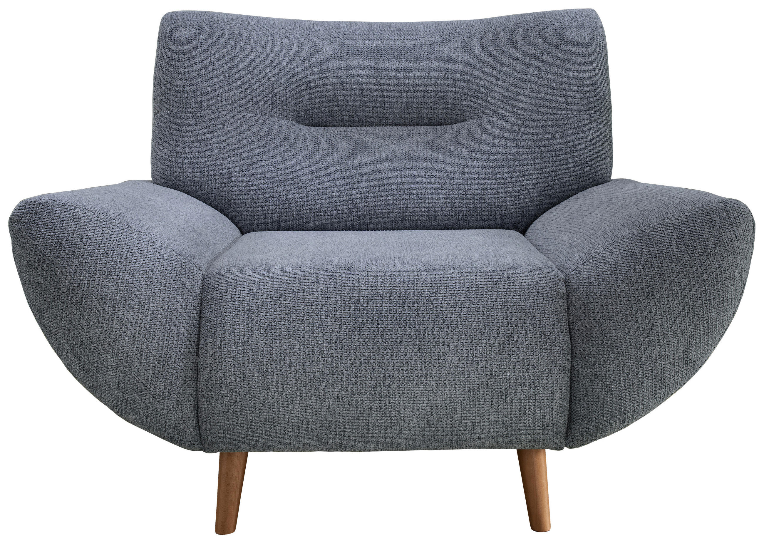 SESSEL in Chenille Hellblau - Wildeiche/Hellblau, Modern, Holz/Textil (111/81/90cm) - MID.YOU