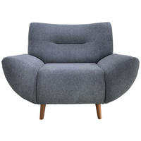 SESSEL in Chenille Hellblau  - Wildeiche/Hellblau, Modern, Holz/Textil (111/81/90cm) - MID.YOU