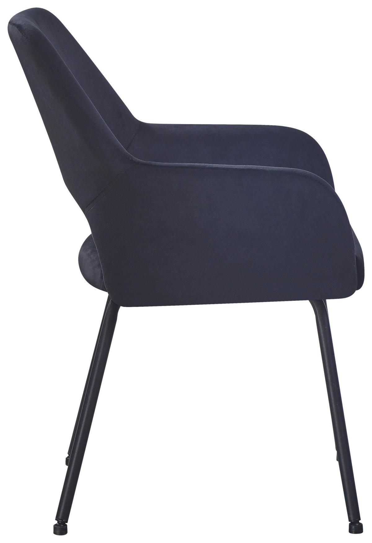 Armlehnstuhl Jonny järn manchester  - svart, Klassisk, metall/textil (58/86/59cm)