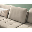 ECKSOFA in Chenille Beige  - Beige/Schwarz, Natur, Textil/Metall (233/288cm) - Valnatura