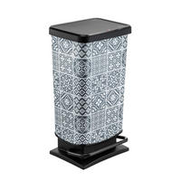 ODPADKOVÝ KOŠ  40 l - bílá/černá, Basics, plast (35,3/29,5/67,6cm) - Rotho