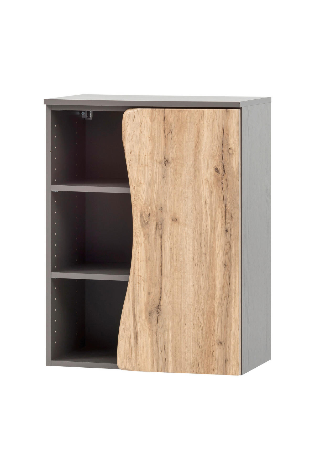 UNTERSCHRANK 60/79/35 cm   - Silberfarben/Eiche Wotan, Natur, Holzwerkstoff/Kunststoff (60/79/35cm) - Xora