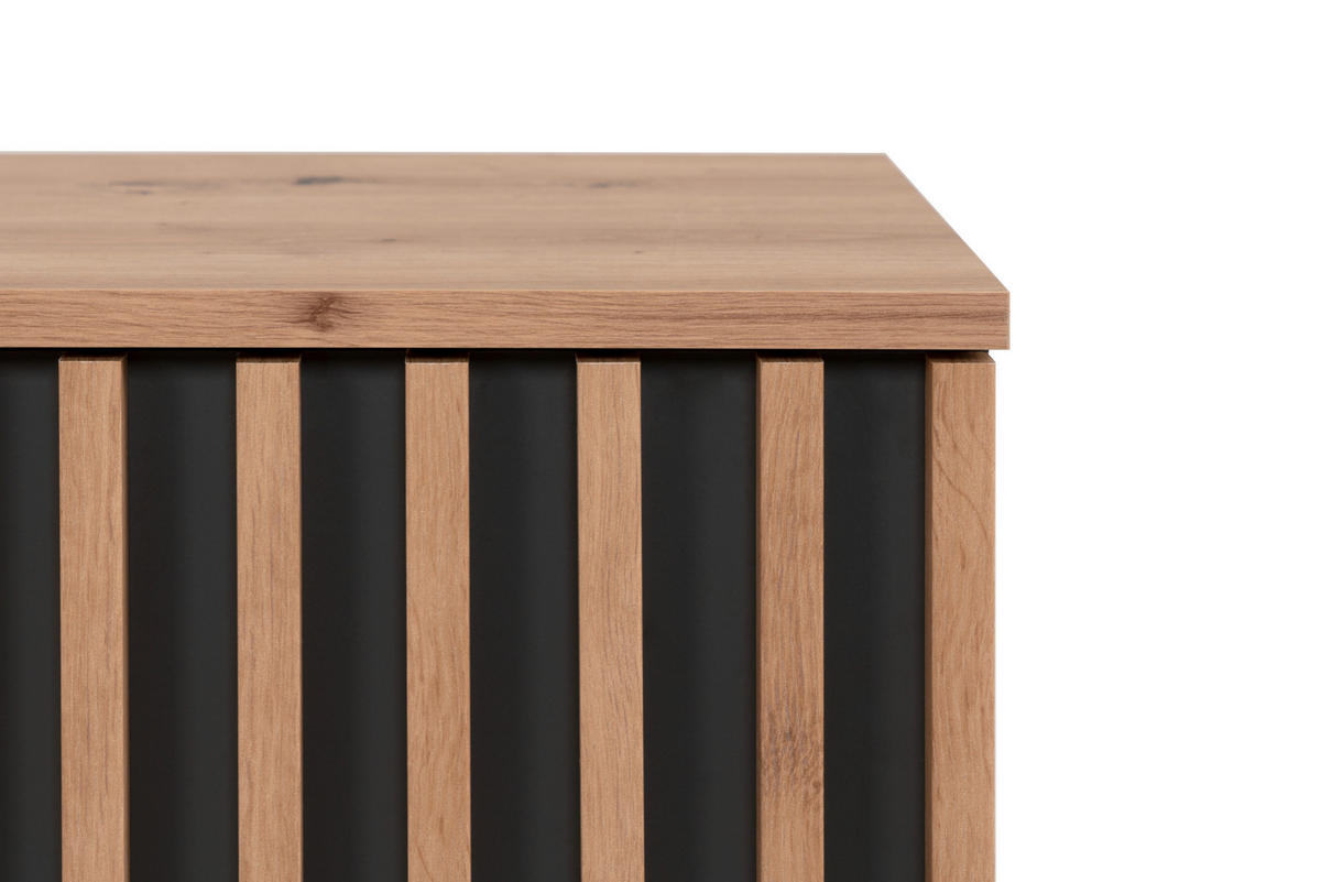 HIGHBOARD  in 80/156/40 cm  - Anthrazit/Schwarz, Design, Holzwerkstoff/Metall (80/156/40cm) - MID.YOU