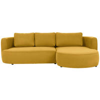 ECKSOFA in Webstoff Currygelb  - Currygelb/Schwarz, MODERN, Kunststoff/Textil (284/183cm) - Welnova