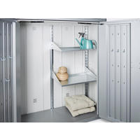 REGALBODEN - Zinkfarben, Design, Metall (61/40/43cm) - Biohort