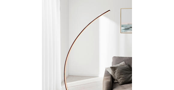 LED-STEHLEUCHTE Ogma 81/28/165 cm  - Schwarz, Design, Kunststoff/Metall (81/28/165cm) - Novel