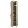 GARDEROBENSCHRANK  in 55/192/38 cm  - Taupe/Eichefarben, Design, Glas/Holzwerkstoff (55/192/38cm) - Voleo