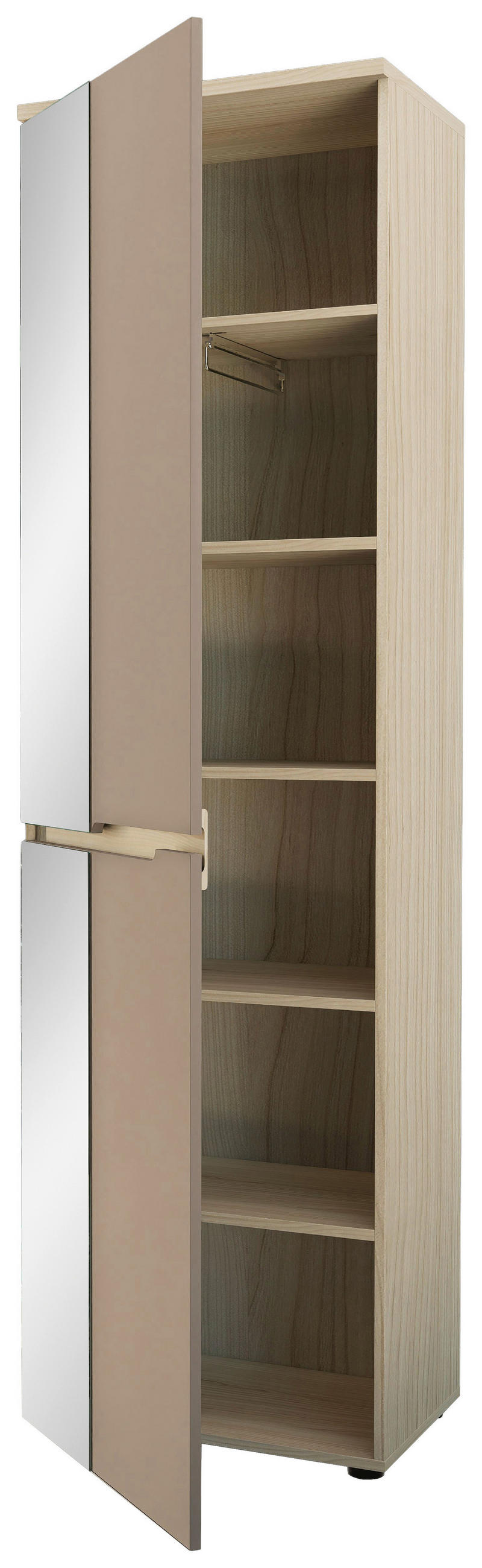 PREDSIEŇOVÁ SKRIŇA, taupe, farba duba, 55/192/38 cm - čierna/farba duba, Design, kompozitné drevo (55/192/38cm) - Voleo