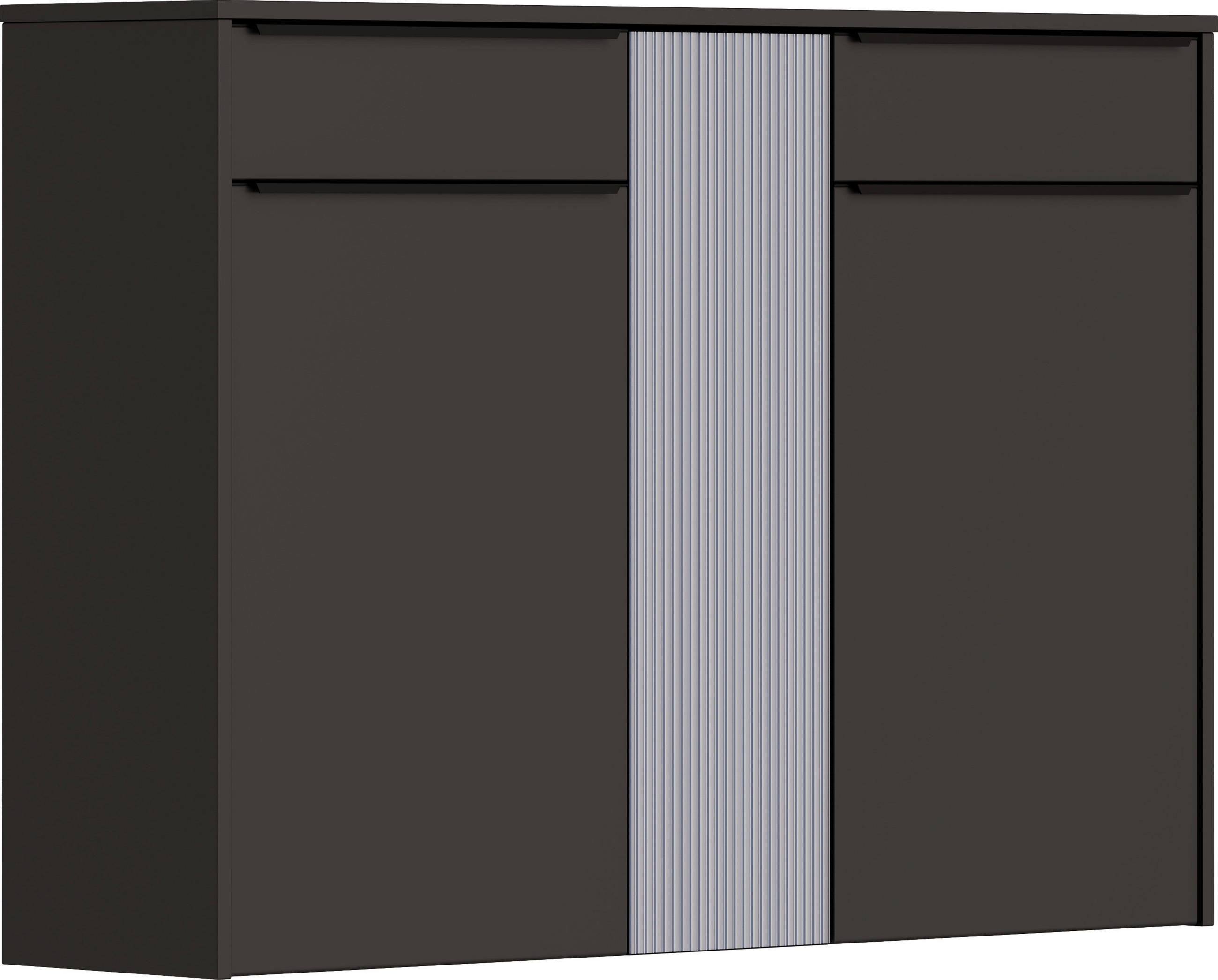 HÄNGESCHUHSCHRANK  in 137/95/34 cm  - Anthrazit/Schwarz, Design, Glas/Holzwerkstoff (137/95/34cm) - Dieter Knoll