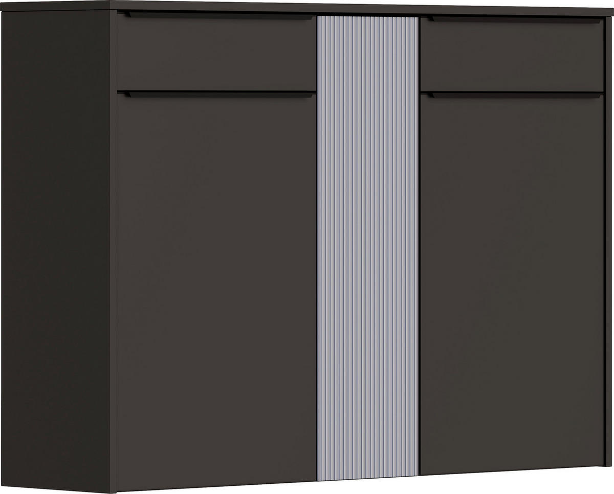 SCHUHSCHRANK  in 137/95/34 cm  - Anthrazit/Schwarz, Design, Glas/Holzwerkstoff (137/95/34cm) - Dieter Knoll