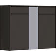 HÄNGESCHUHSCHRANK 137/95/34 cm  - Anthrazit/Schwarz, Design, Glas/Holzwerkstoff (137/95/34cm) - Dieter Knoll