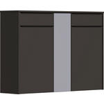 HÄNGESCHUHSCHRANK 137/95/34 cm  - Anthrazit/Schwarz, Design, Glas/Holzwerkstoff (137/95/34cm) - Dieter Knoll