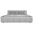 POLSTERBETT 180/200 cm  in Hellgrau  - Hellgrau/Schwarz, Design, Kunststoff/Textil (180/200cm) - Esposa