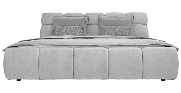 POLSTERBETT 180/200 cm in Hellgrau - Hellgrau/Schwarz, Design, Kunststoff/Textil (180/200cm) - Esposa
