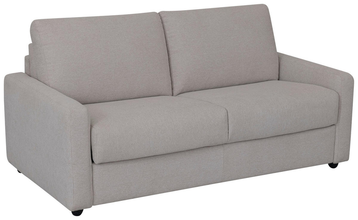 SCHLAFSOFA Webstoff Beige  - Beige/Schwarz, KONVENTIONELL, Kunststoff/Textil (191/90/100cm) - Livetastic