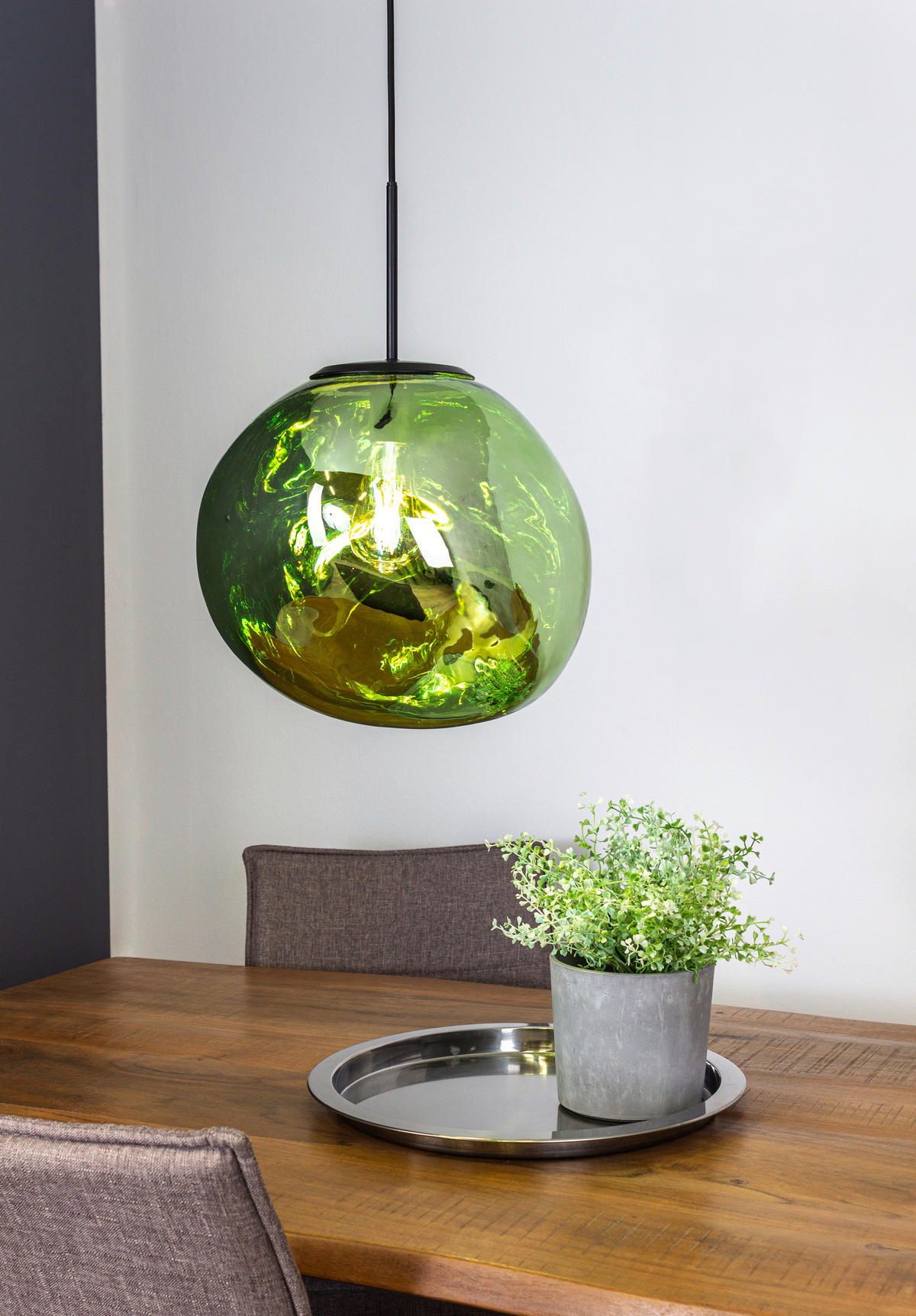 HÄNGELEUCHTE 36/150 cm  - Hellgrün, Basics, Glas (36/150cm)