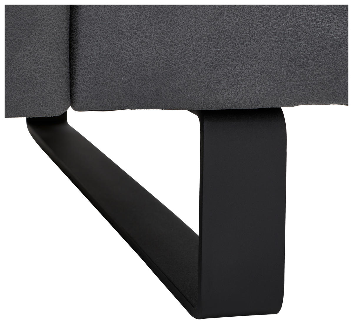 2,5-SITZER in Mikrofaser Grau  - Beige/Schwarz, Design, Textil/Metall (214/86/97cm) - Hom`in