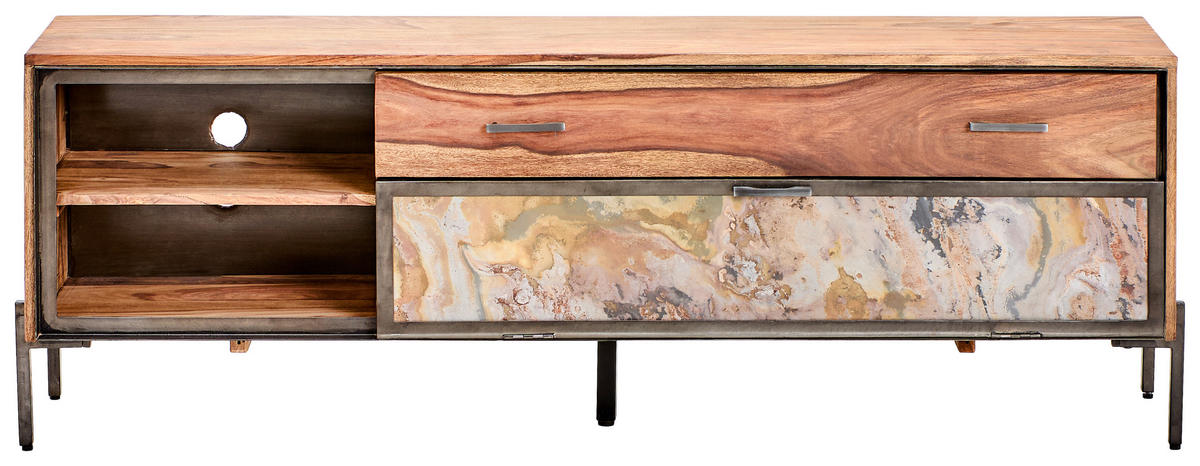 LOWBOARD  in 175/60/40 cm  - Sheeshamfarben/Grau, KONVENTIONELL, Holz/Stein (175/60/40cm) - Livetastic