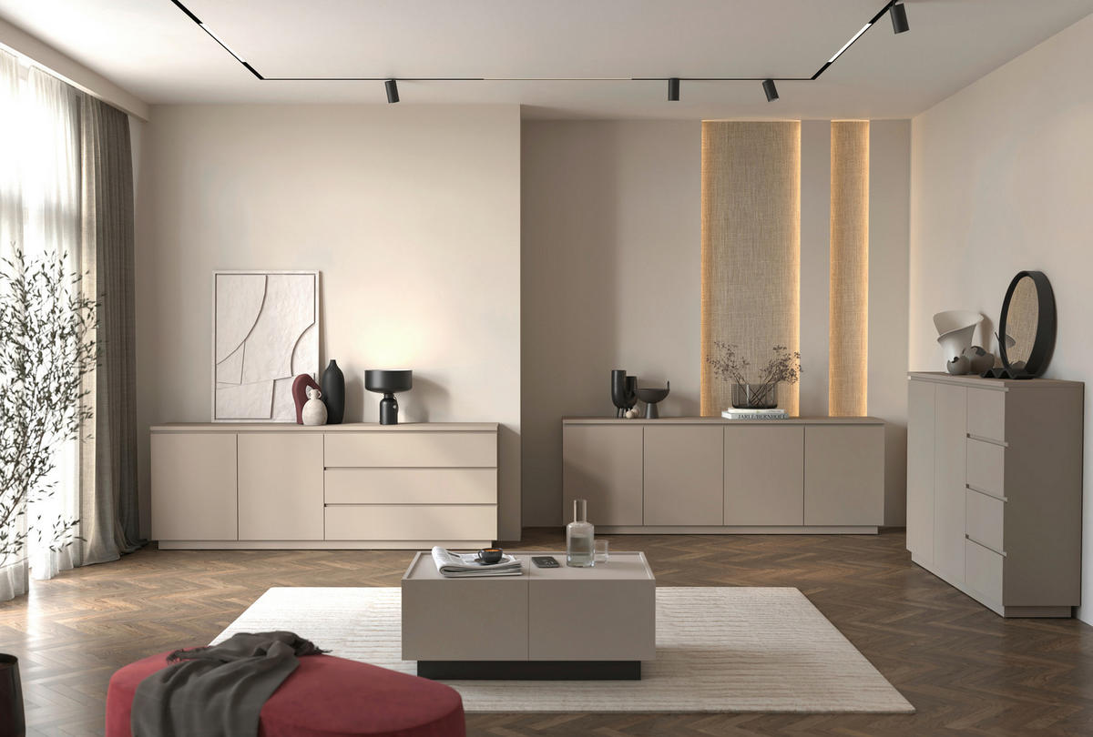 SIDEBOARD Bilbao  in 200/72/34,5 cm  - Taupe, Design, Holzwerkstoff (200/72/34,5cm) - MID.YOU