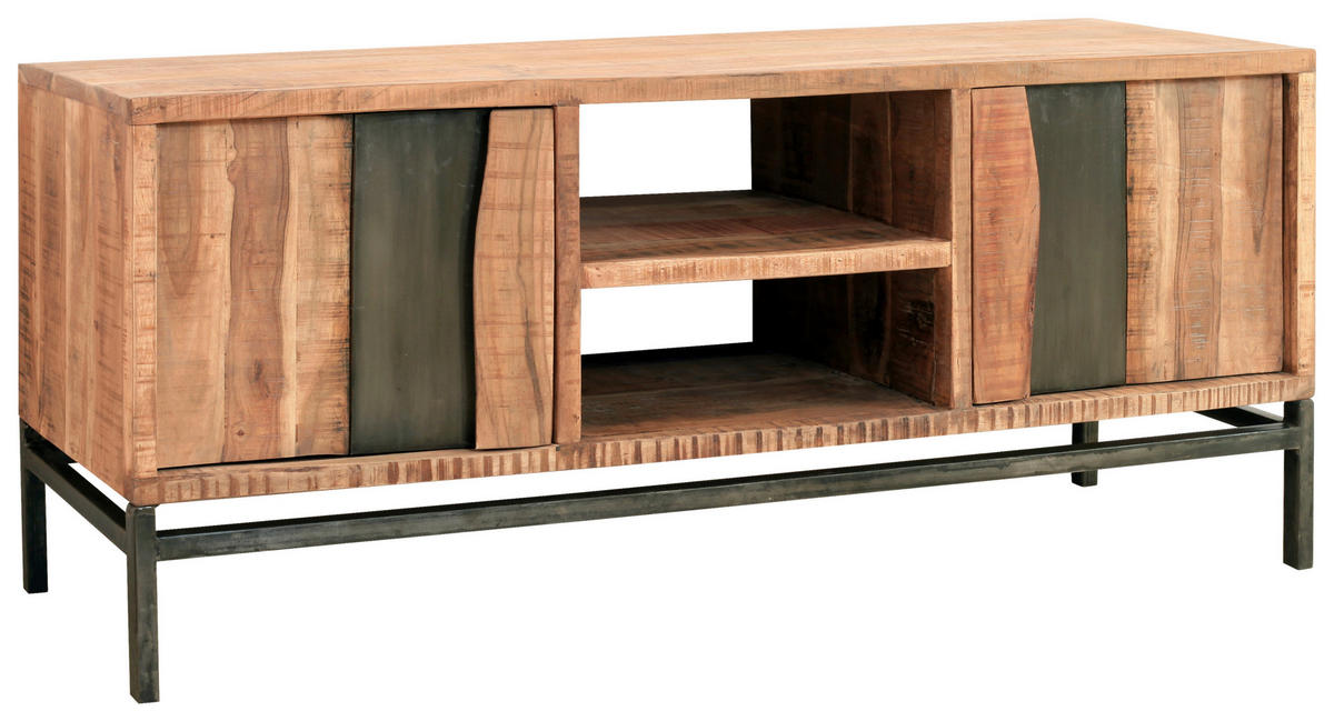 LOWBOARD  in 145/60/40 cm  - Anthrazit/Grau, KONVENTIONELL, Holz/Metall (145/60/40cm) - Livetastic