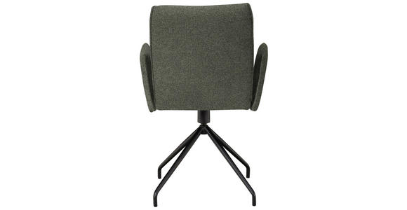 ARMLEHNSTUHL  , Stoffauswahl, Typenauswahl, Sitzfläche 360° drehbar  , Mikrofaser  ,  - Schwarz/Grau, Design, Textil/Metall (60/91/60cm) - Moderano