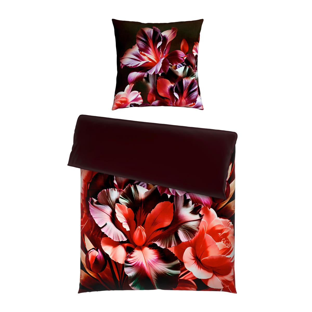 WENDEBETTWÄSCHE Satin 135/200 cm  - Lila, Textil (135/200cm) - Novel