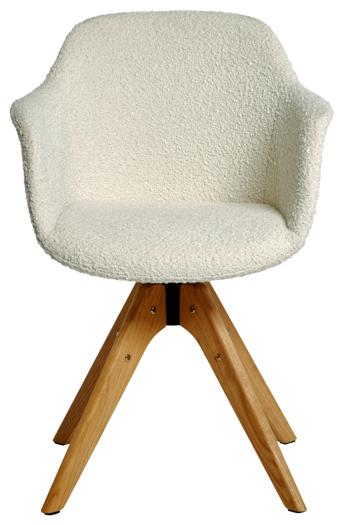 ARMLEHNSTUHL  in Webstoff  - Eichefarben/Weiß, MODERN, Holz/Kunststoff (56,5/59/79cm) - Livetastic