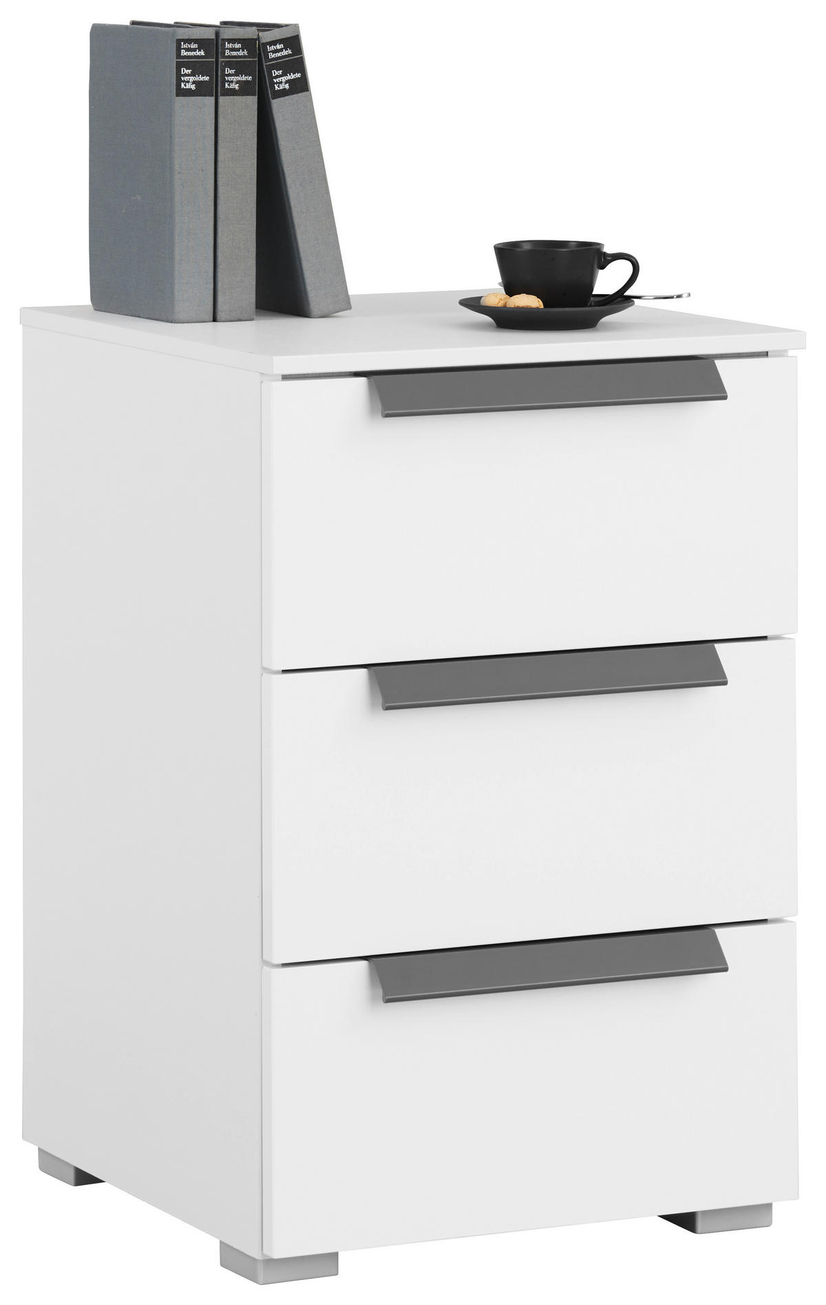 NACHTTISCH 40/61/42 cm  Weiss, Weiss Hochglanz  - Weiss Hochglanz/Weiss, Design, Holzwerkstoff/Kunststoff (40/61/42cm) - Xora