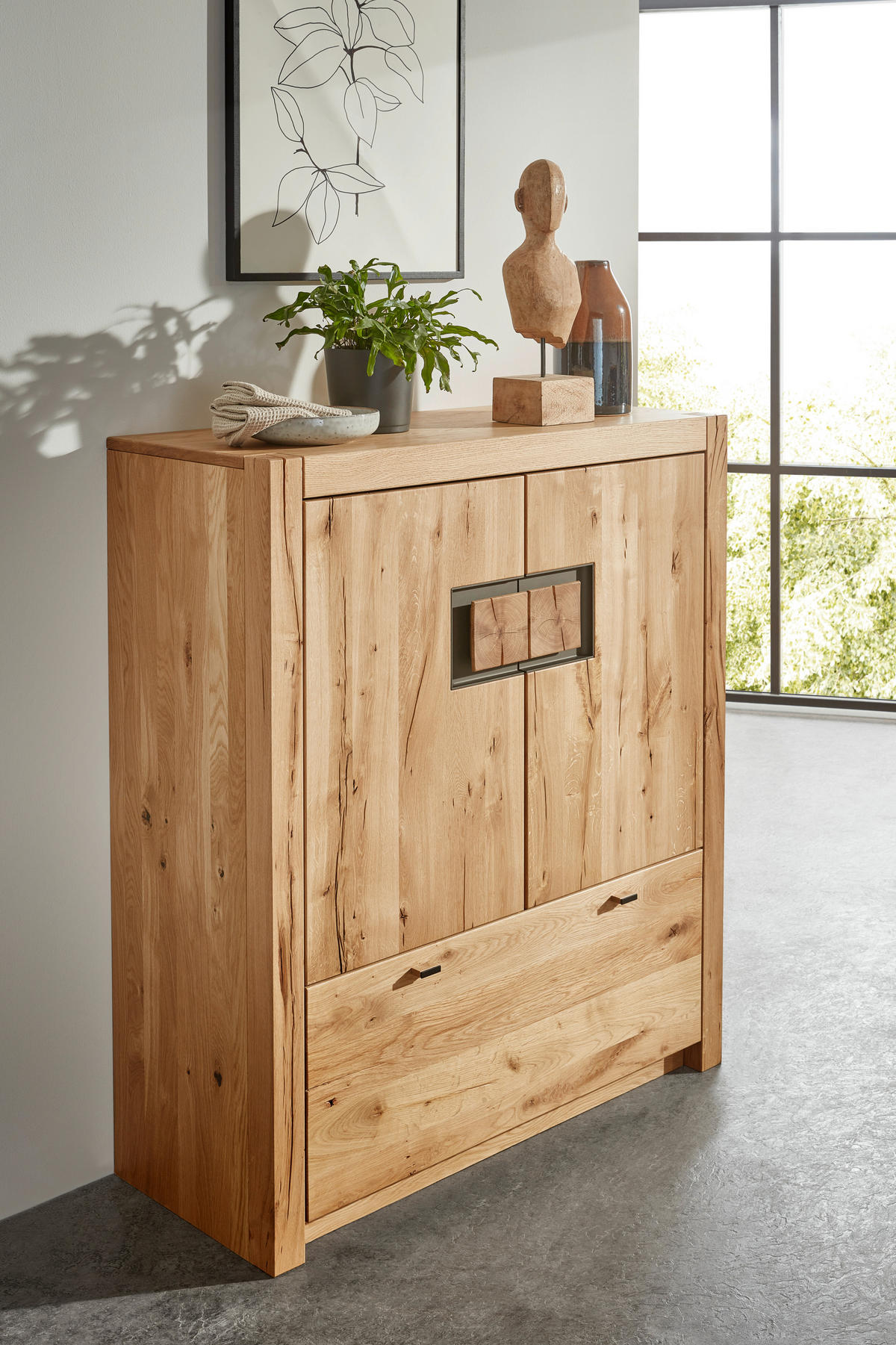 KOMMODE  in 102,3/117,6/41 cm  - Eichefarben/Dunkelgrau, Natur, Holz (102,3/117,6/41cm) - Valnatura