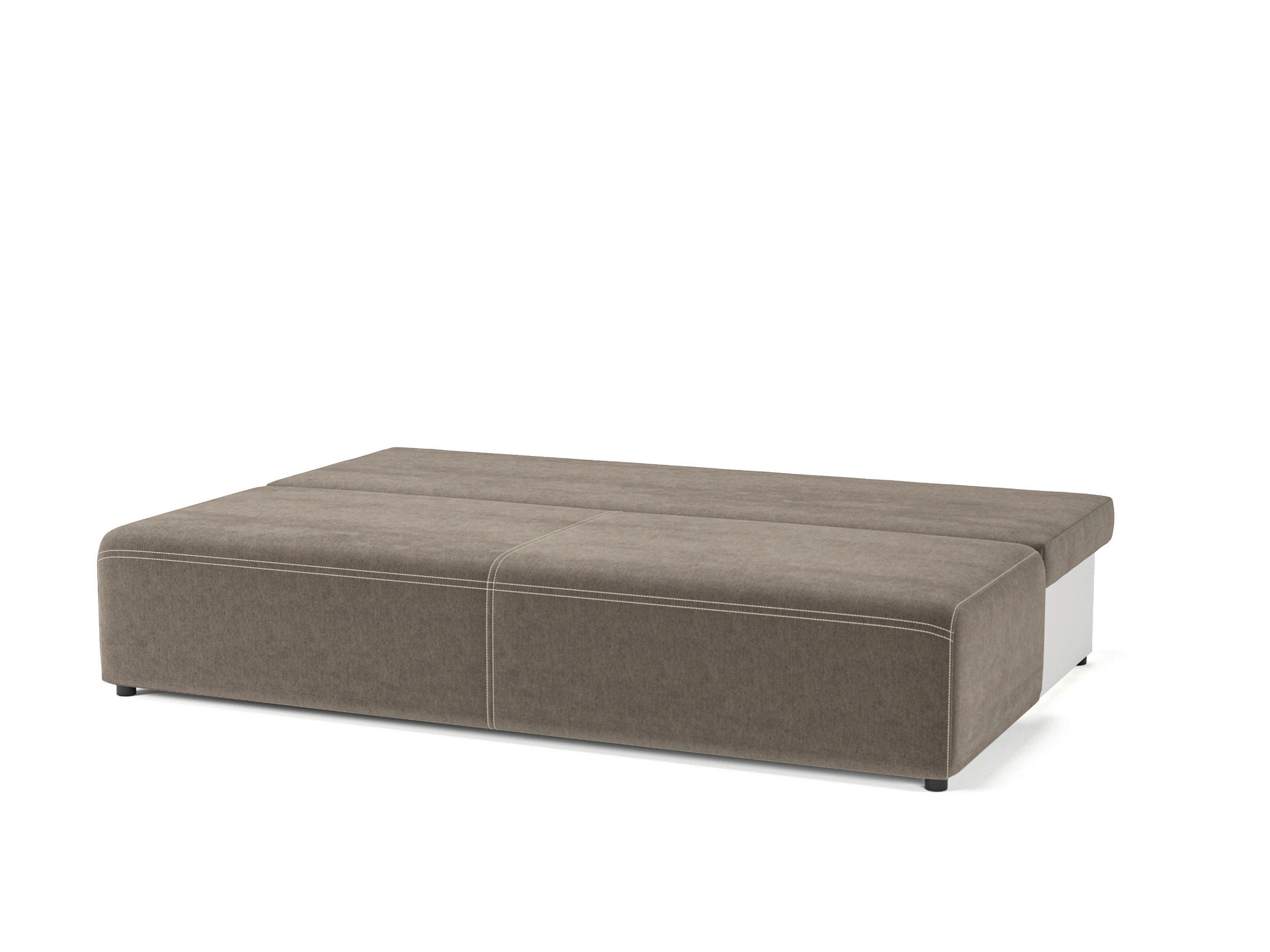 SCHLAFSOFA MUNICH Flachgewebe Hellbraun  inkl. Bettkasten, Schlaffunktion  - Hellbraun/Schwarz, Design, Kunststoff/Textil (200/88/86cm) - MID.YOU