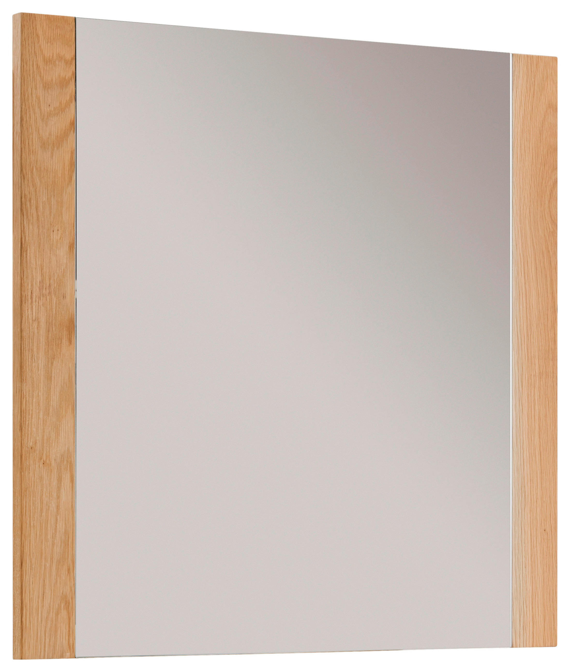 Thumbnail - Wandspiegel, Eiche, Glas, Wildeiche, massiv, vollmassiv, Hartholz, quadratisch, 80x80x3 cm, Facettenschliff, Spiegel, Wa...