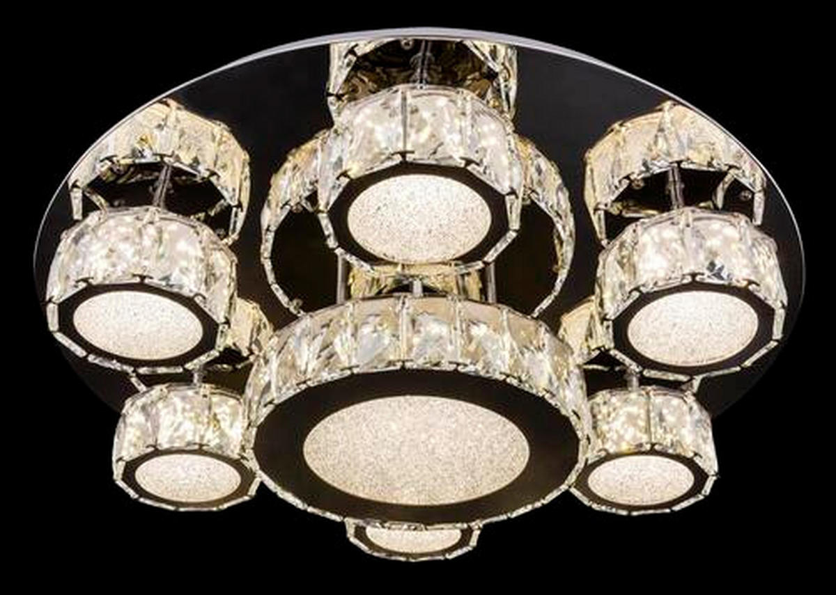 LED-DECKENLEUCHTE 55/15 cm   - Klar/Chromfarben, Design, Kunststoff/Metall (55/15cm)