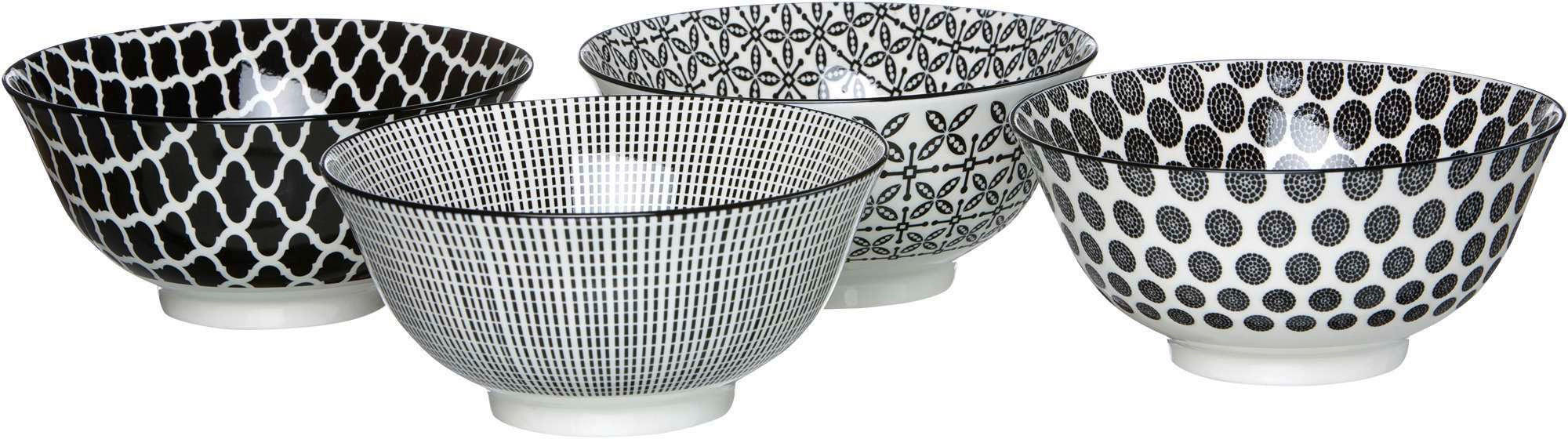 MÜSLISCHALENSET TAKEO 15,5 cm  - Schwarz/Weiß, Trend, Keramik (15,5cm) - Ritzenhoff Breker