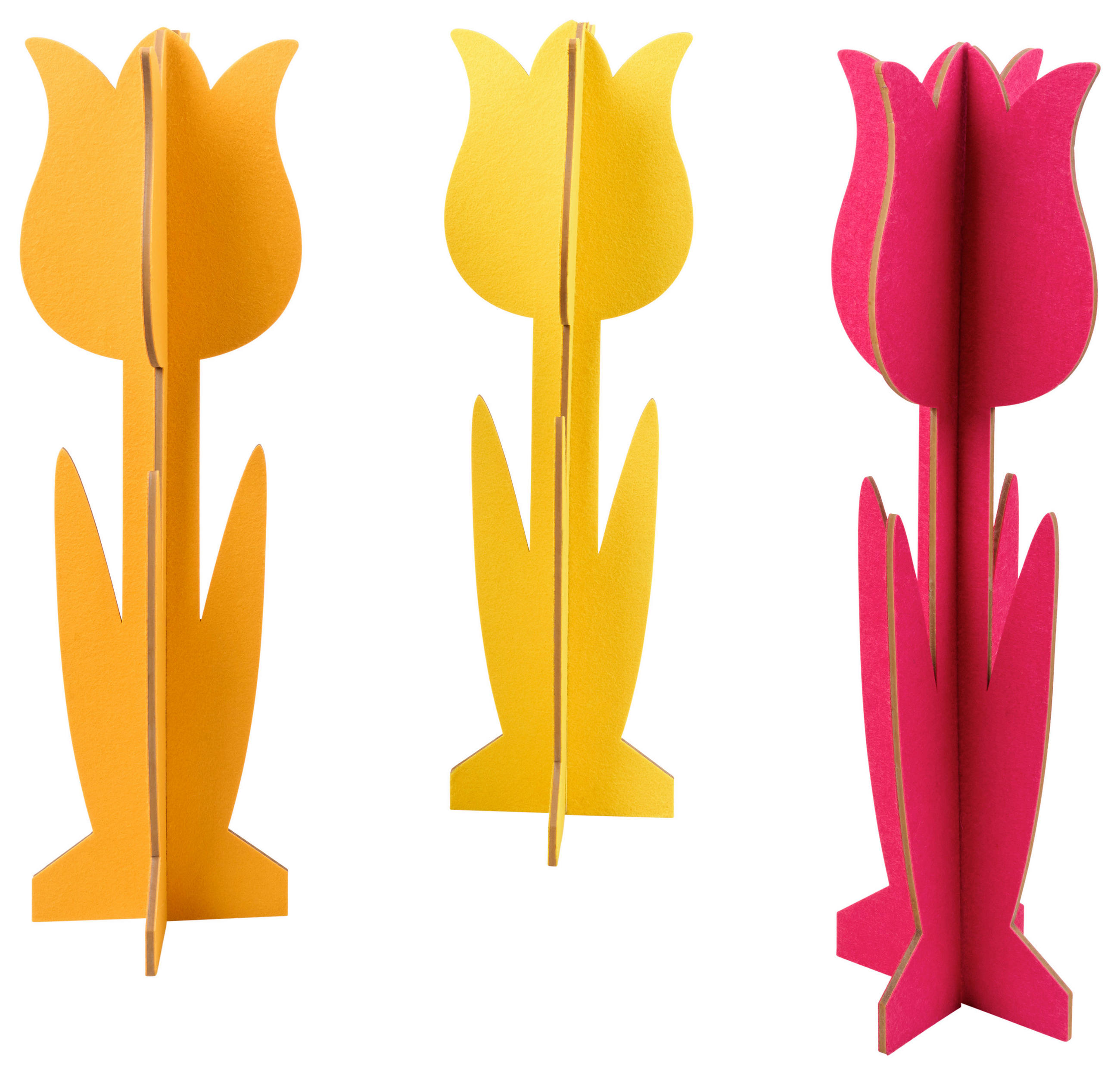 DEKOBLUME - Gelb/Orange, LIFESTYLE, Kunststoff/Textil (12/40/12cm)