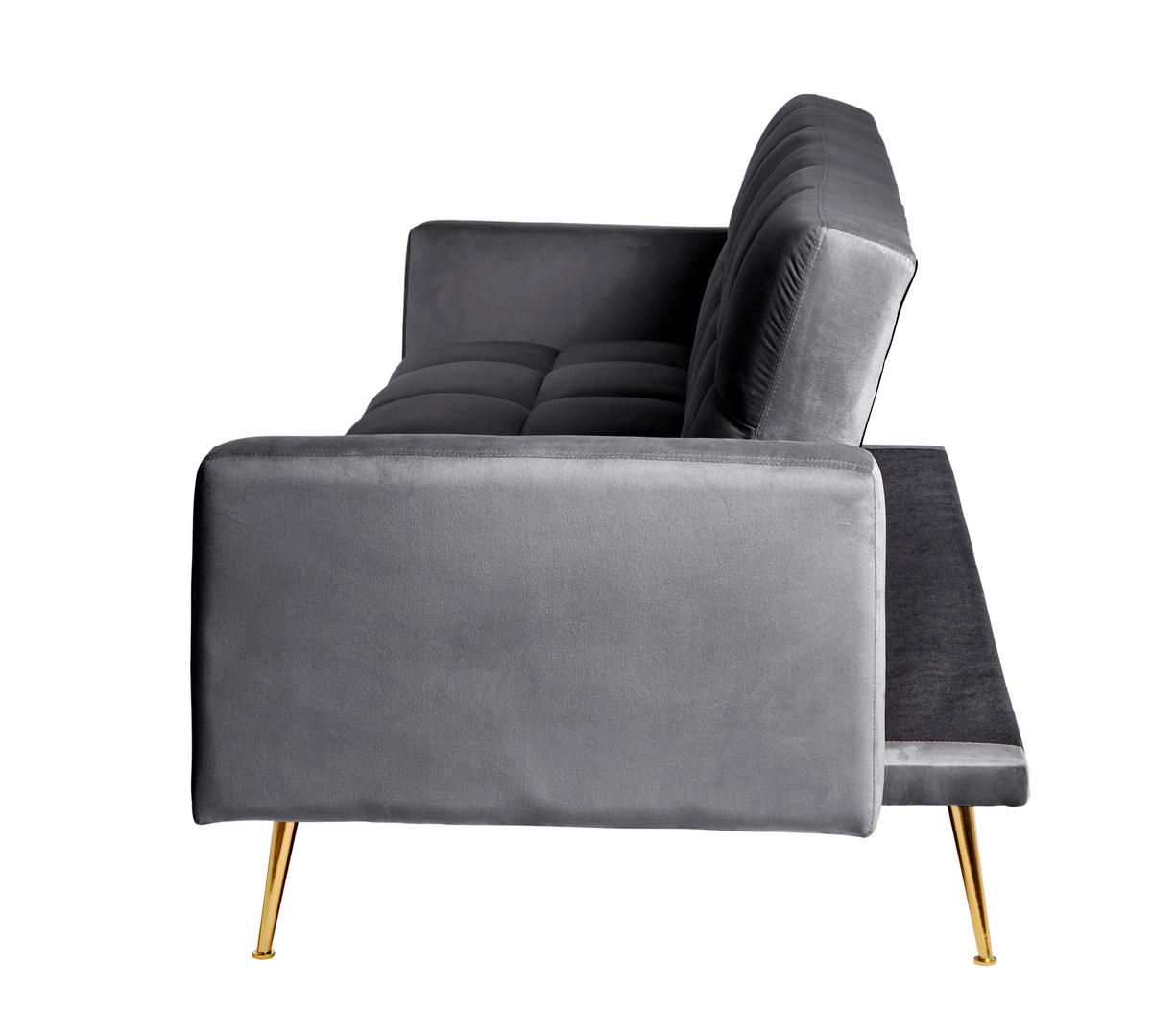 SCHLAFSOFA Grau, Platinfarben  - Platinfarben/Goldfarben, MODERN, Holz/Textil (213/84/84cm) - Livetastic