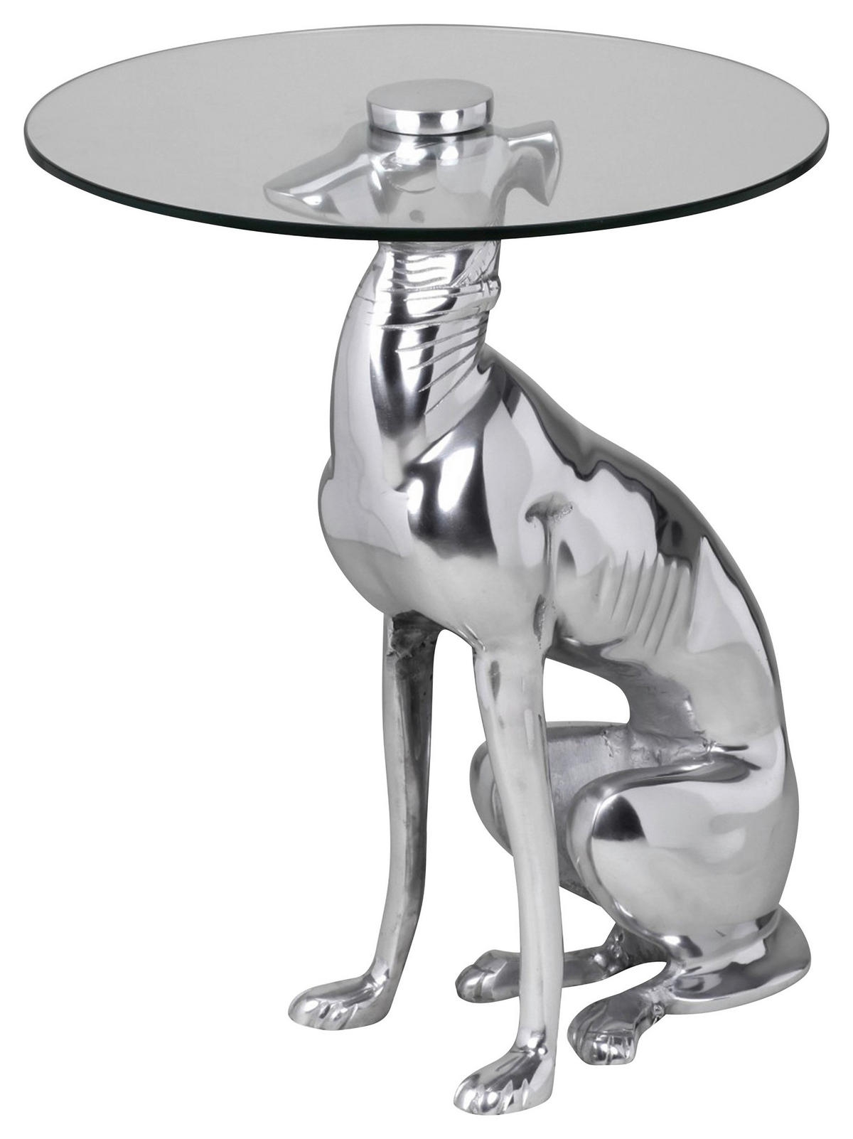 BEISTELLTISCH in Metall 40/40/50 cm  - Silberfarben, Modern, Glas/Metall (40/40/50cm) - MID.YOU