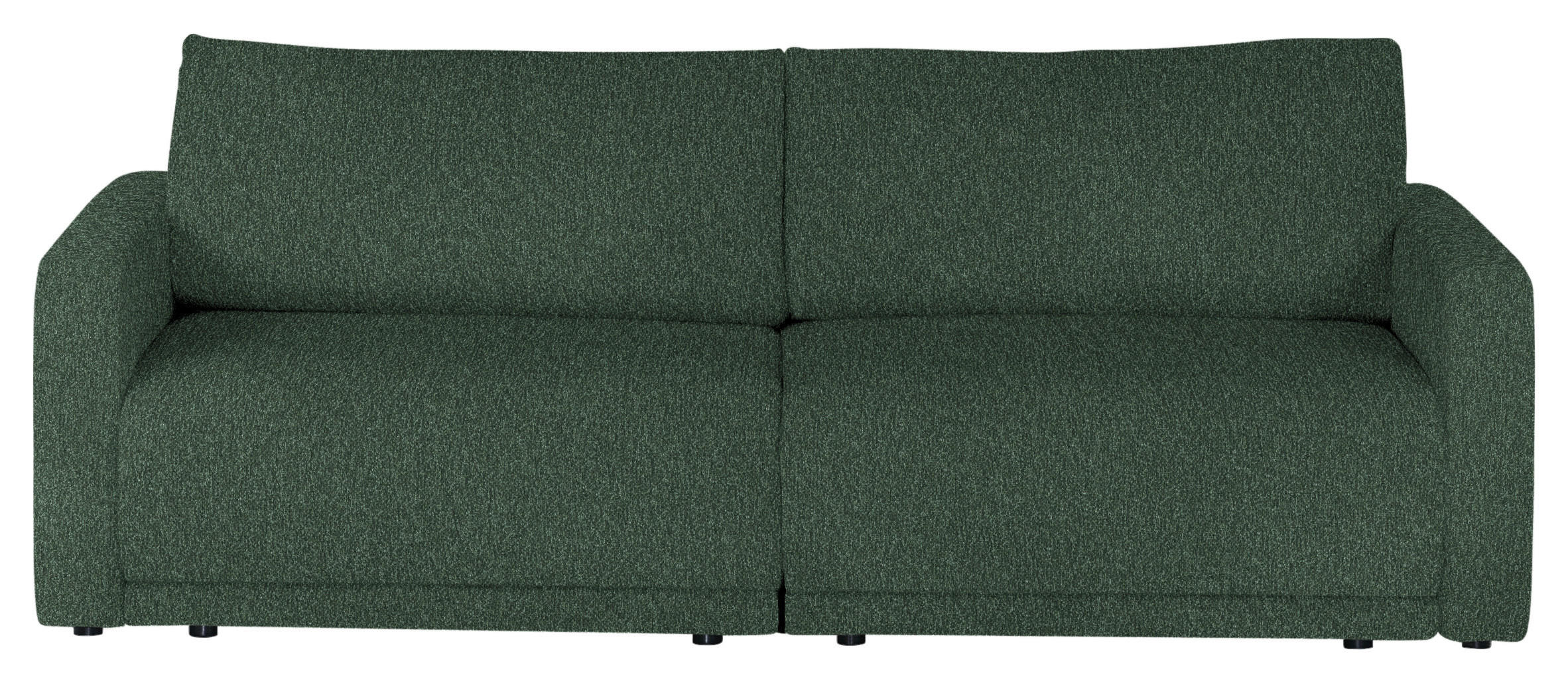 2,5-SITZER in Flachgewebe Olivgrün - Schwarz/Olivgrün, Design, Kunststoff/Textil (240/70/125cm) - Xora
