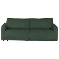 2,5-SITS SOFFA i flatväv olivgrön  - olivgrön/svart, Design, textil/plast (240/70/125cm) - Livetastic