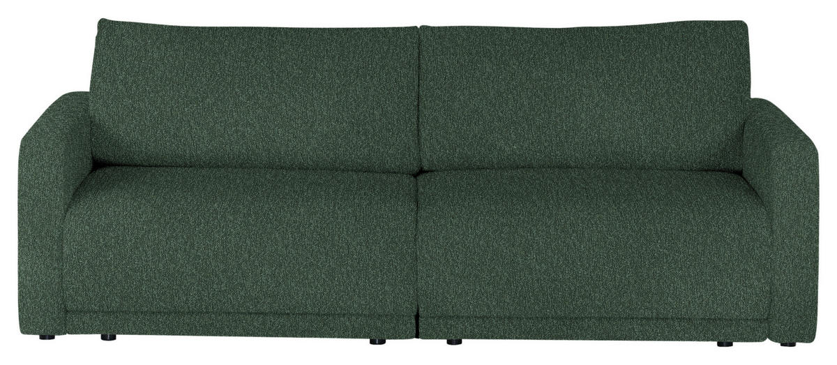 2,5-SITS SOFFA i flatväv olivgrön  - olivgrön/svart, Design, textil/plast (240/70/125cm) - Livetastic