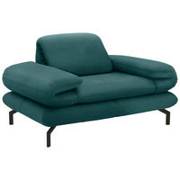 SESSEL Webstoff Petrol    - Petrol/Schwarz, Design, Textil/Metall (139 (197)/83 (110)/98cm) - LOOKS by W.Joop