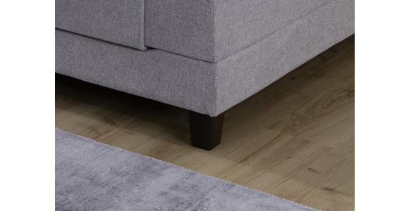 Boxspringbett mit Topper 180x200cm Hampton H2/H3 - Wengefarben/Grau, KONVENTIONELL, Textil (180/200cm) - Luca Bessoni