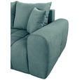 ECKSOFA in Velours Petrol  - Petrol/Schwarz, KONVENTIONELL, Kunststoff/Textil (168/298cm) - Carryhome