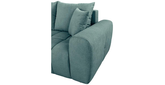 ECKSOFA in Velours Petrol - Petrol/Schwarz, KONVENTIONELL, Kunststoff/Textil (168/298cm) - Carryhome